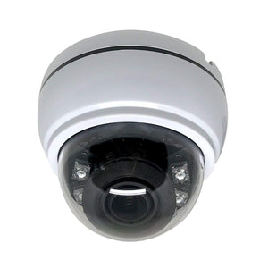 [1PV-2812TVDP] 1stPV 2.8-12mm Varifocal Lens Dome Indoor Surveillance Camera, 1080P Full HD, 2.4MP 4in1 (TVI/AHD/CVI/CVBS), Smart IR Tech, Analog CCTV Security Camera, Metal, White, TEL Live Local Service