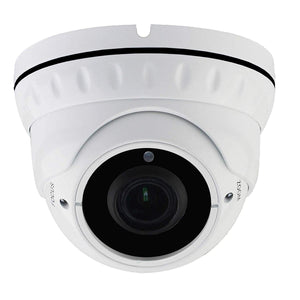 [1PV-2812IPDC2] 1stPV 2.8-12mm WideAngle Lens PoE IP Dome Outdoor Surveillance Camera, 1080P Full HD, 2MP 4in1 (TVI/AHD/CVI/CVBS), Smart IR Tech, Onvif IR Night Vision, Metal, White, TEL Live Local Service