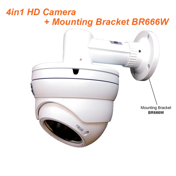 [1PV-2812TVDW] 1stPV Security IR Dome Camera 2.8-12mm 2.4MP 1080P HD TVI AHD CVI CVBS Outdoor Indoor